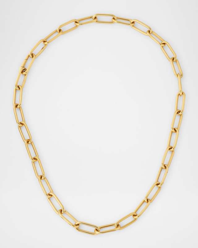 Golden Dreams 18K Yellow Gold Paper Clip Necklace, 18"
