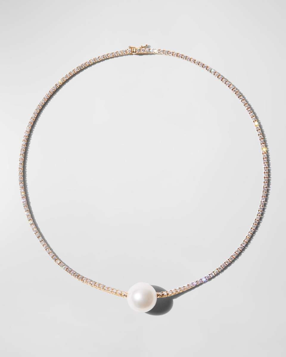 Prive 18K Yellow Gold South Sea Pearl & Diamond Necklace