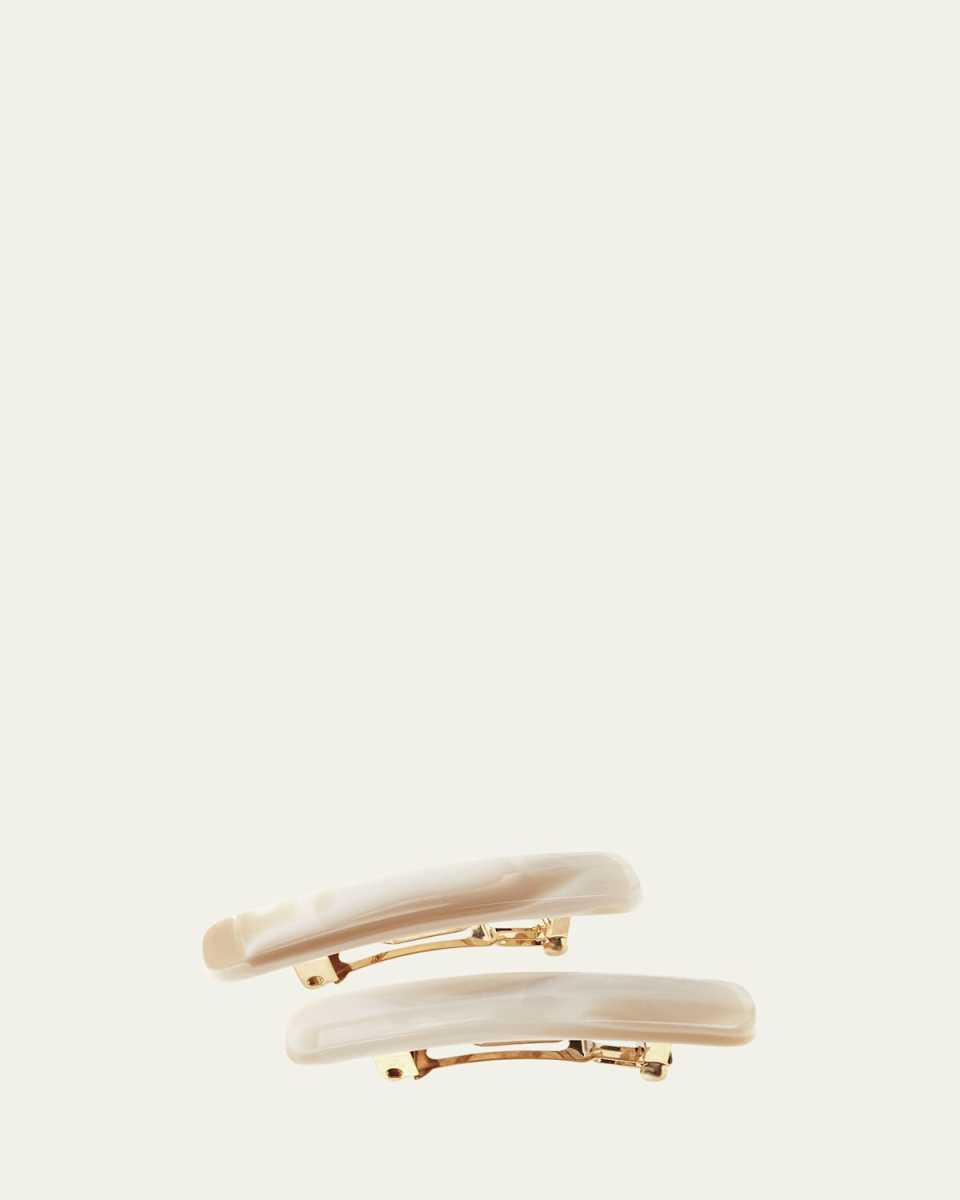 Mini Classic Rectangle Barrettes, Set of 2