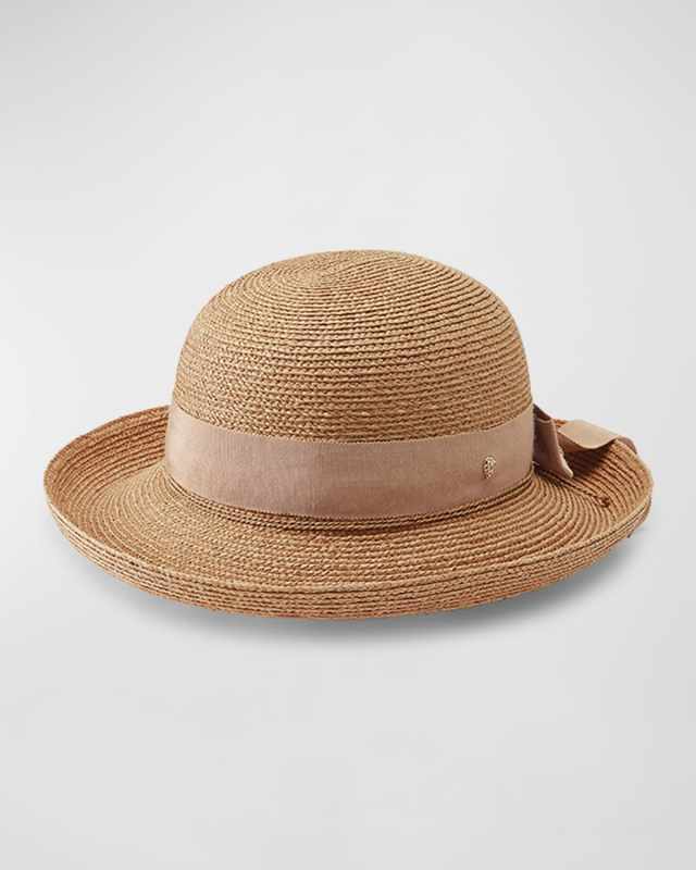 Braided Raffia Sun Hat With Grosgrain Bow