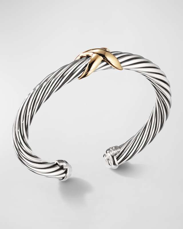 X Bracelet with Gold