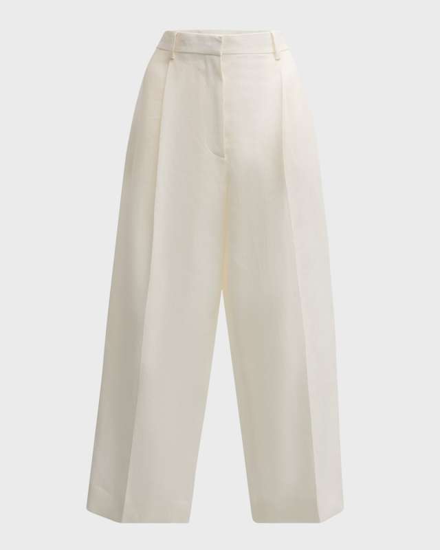 Tonnie High-Rise Wide-Leg Linen Pants