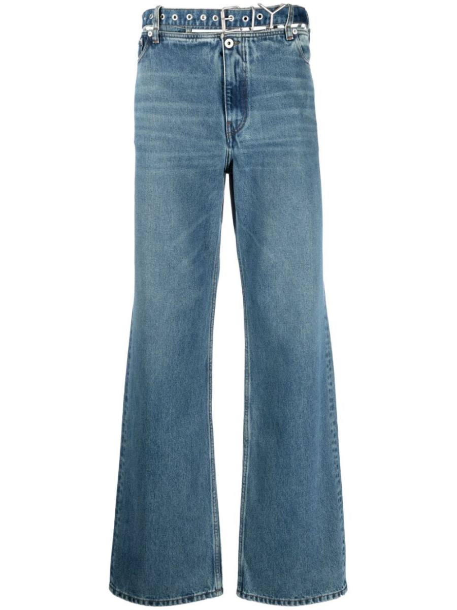 Evergreen mid-rise wide-leg jeans