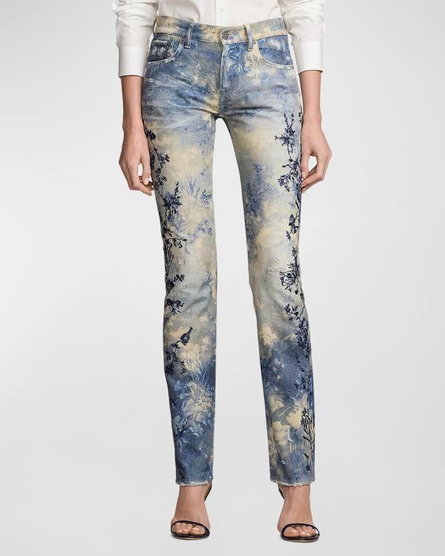 Embellished 750 Straight Ankle Jeans