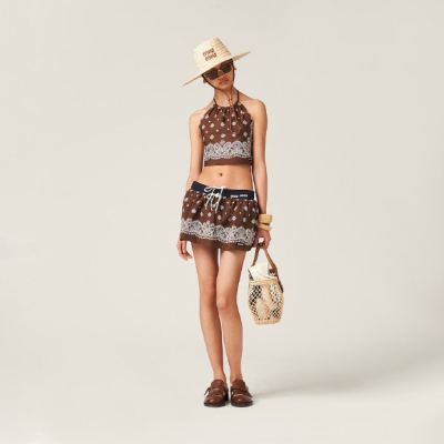 MIU MIU Poplin halter top
