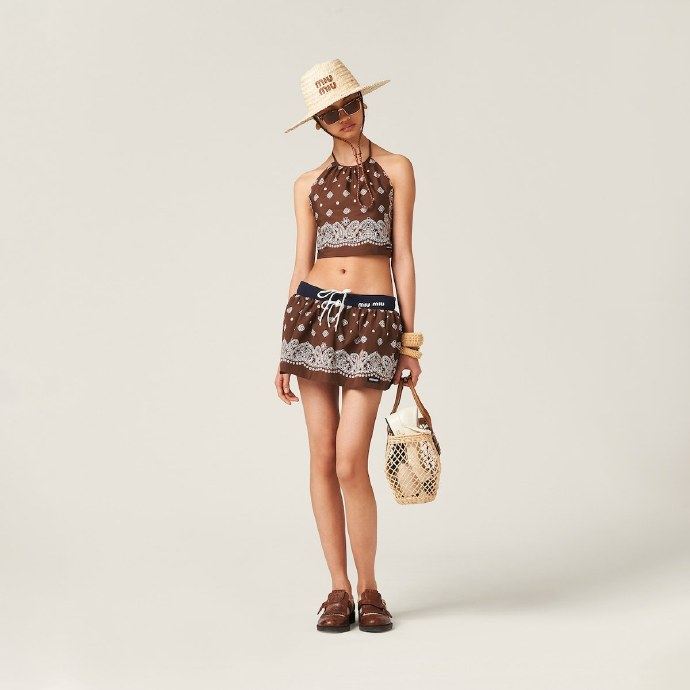 MIU MIU Poplin halter top