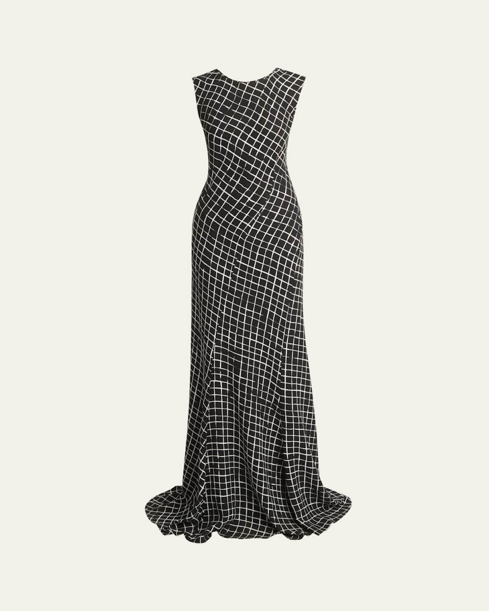 Devona Long Grid Dress