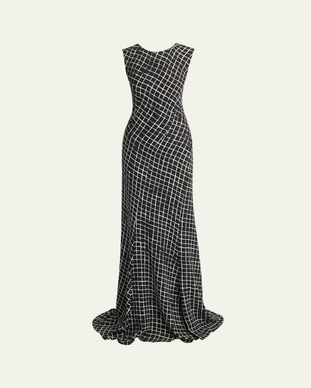 Devona Long Grid Dress