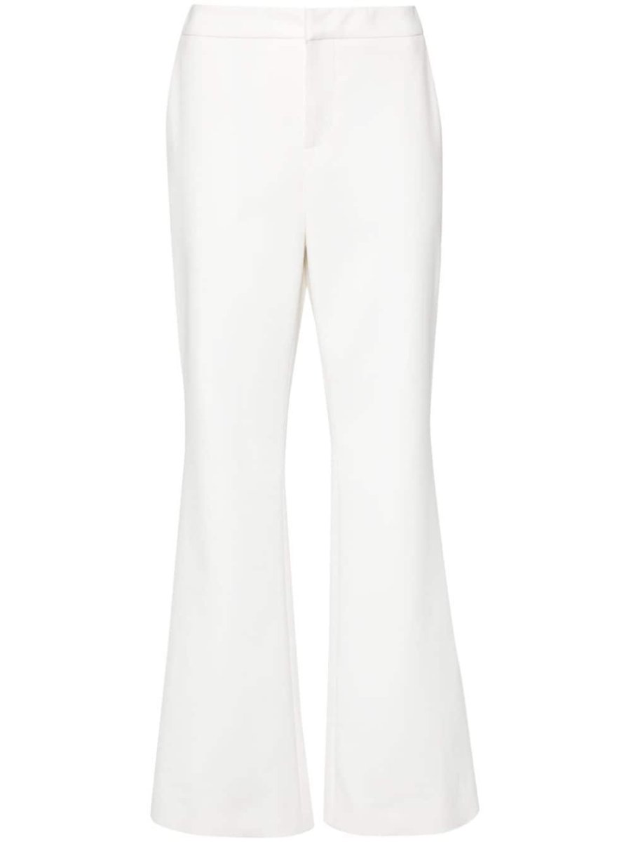 high-waist flared trousers