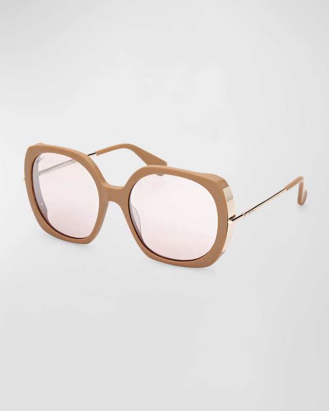 Malibu Mixed-Media Butterfly Sunglasses