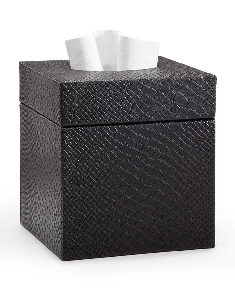 Conda Tissue Box Cover, Black