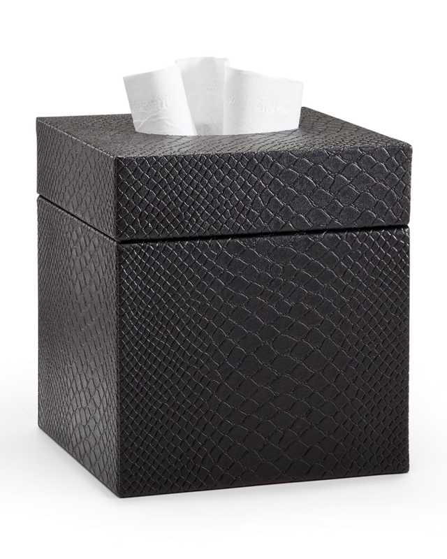 Conda Tissue Box Cover, Black