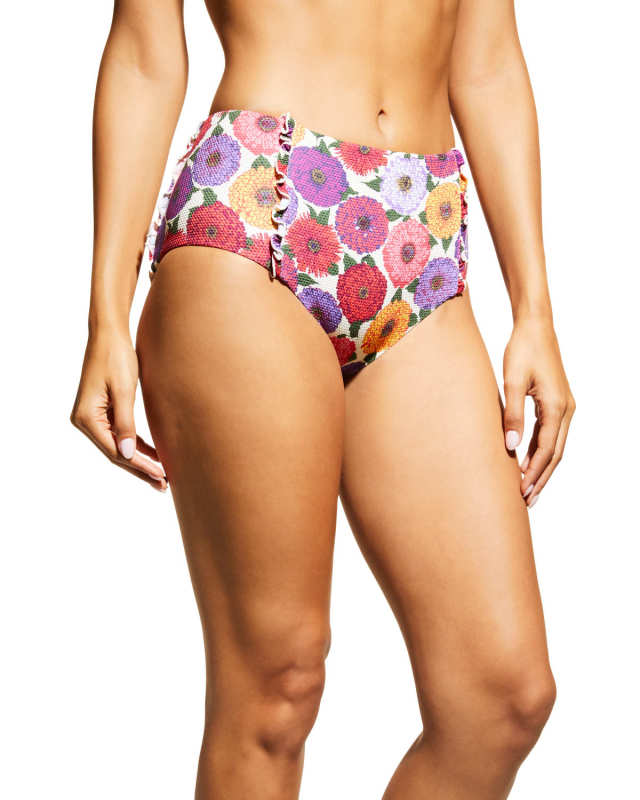 Frilly Floral Bikini Bottoms