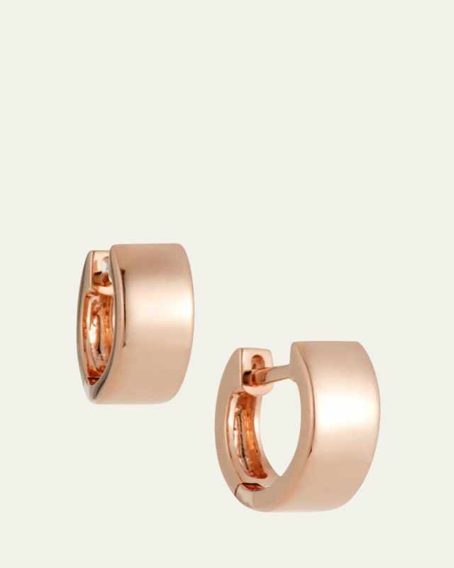 14k Rose Gold Jumbo Huggie Earrings