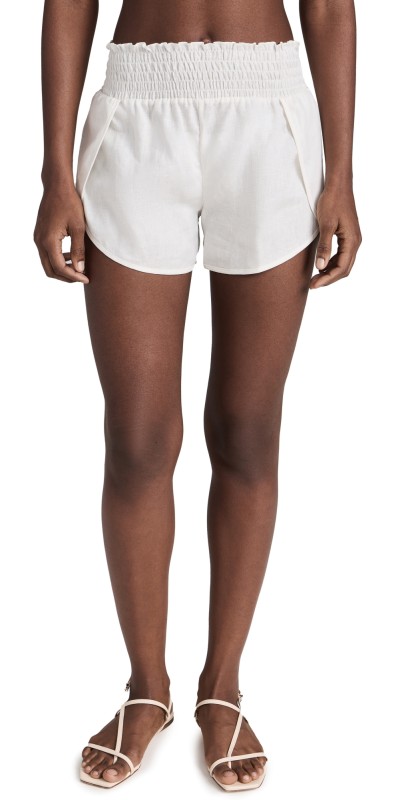 Johanna Ortiz Shanga Shorts Ecru
