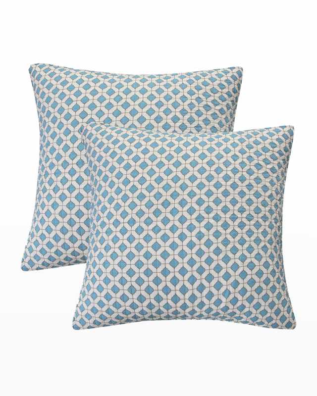 Grey Palladium Euro Shams, Set of 2