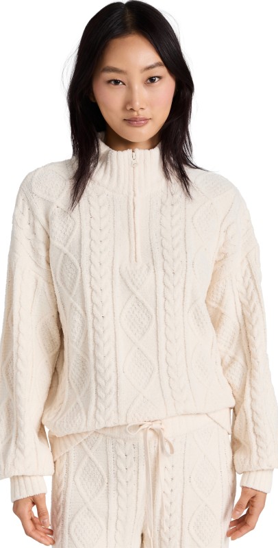 PJ Salvage Long Sleeve Pine Woods Top Oatmeal