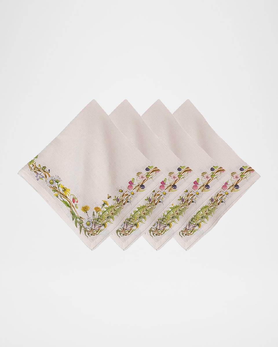 Meadow Walk Linen Napkins, Set of 4