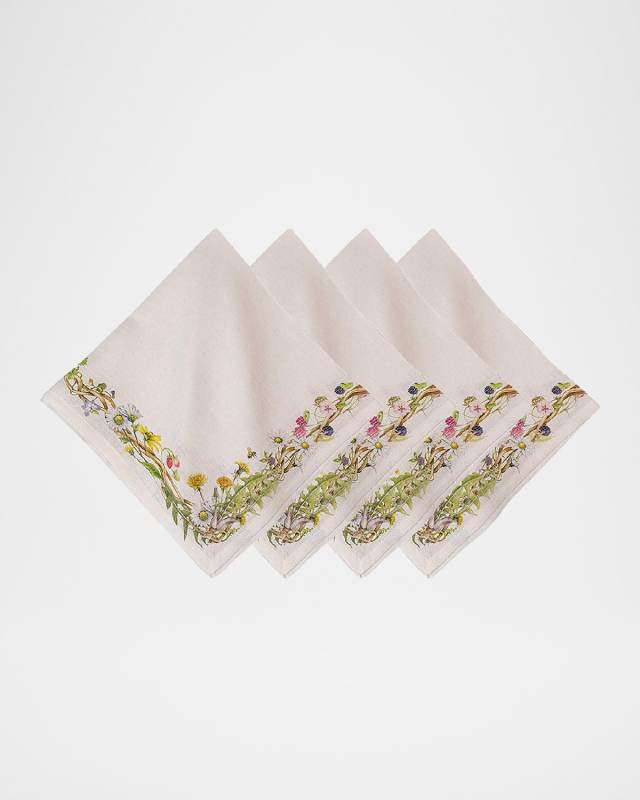 Meadow Walk Linen Napkins, Set of 4
