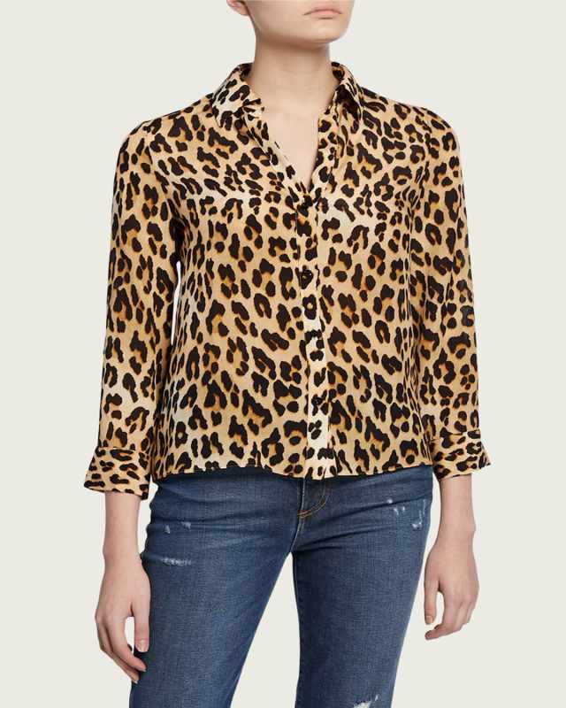 Eloise Silk Button-Down Blous
