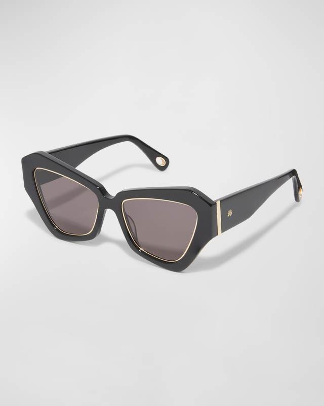 Lara Acetate Wide Cat-Eye Sunglasses