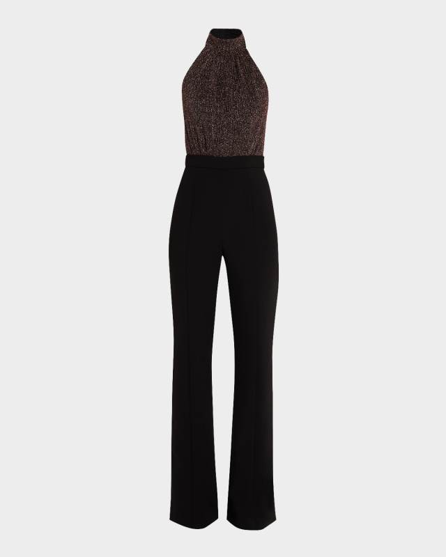 Genesis Shimmer Halter Jumpsuit