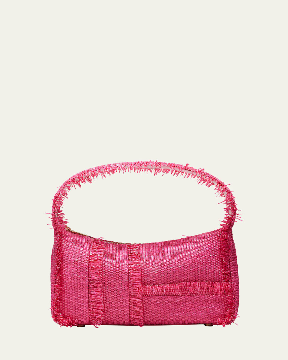 Malfi Mini Fringe Straw Shoulder Bag