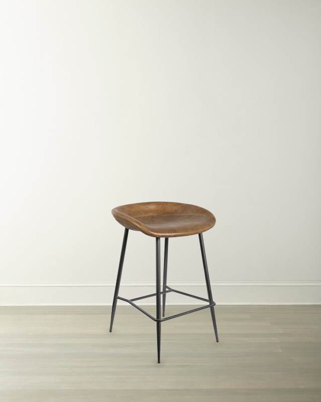 Marc Leather Counter Stools, Set of 2, 25"