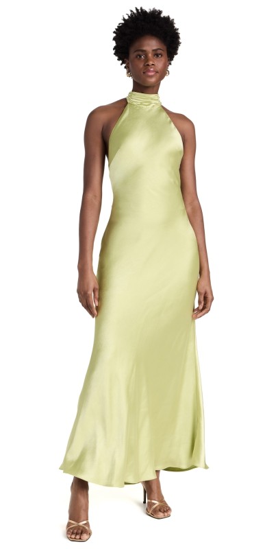 MISHA Evianna Dress Bold Lime Green