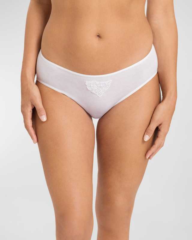 Michelle Floral-Embroidered Cotton Briefs