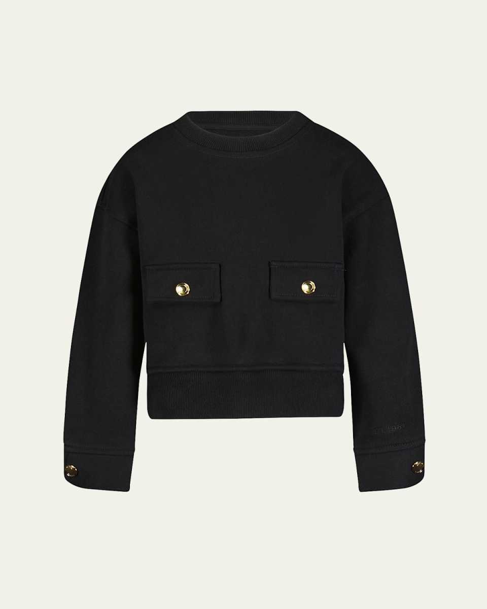 Girl's Edie Cropped French Terry Sweatshirt, Size S-L