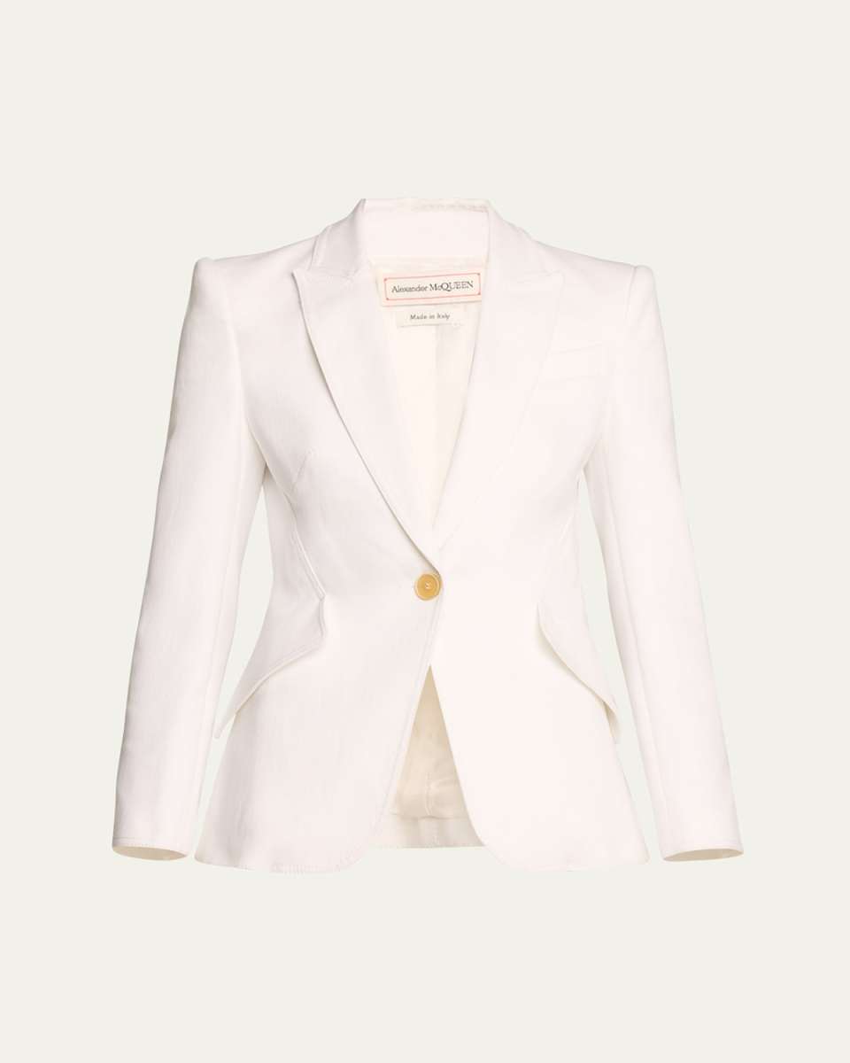 Tailored Denim Blazer Jacket