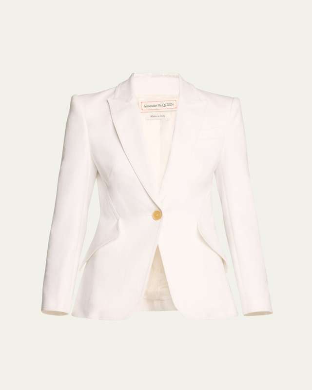 Tailored Denim Blazer Jacket
