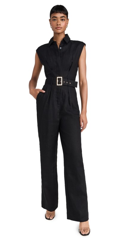 HEVRON Lenox Jumpsuit Black