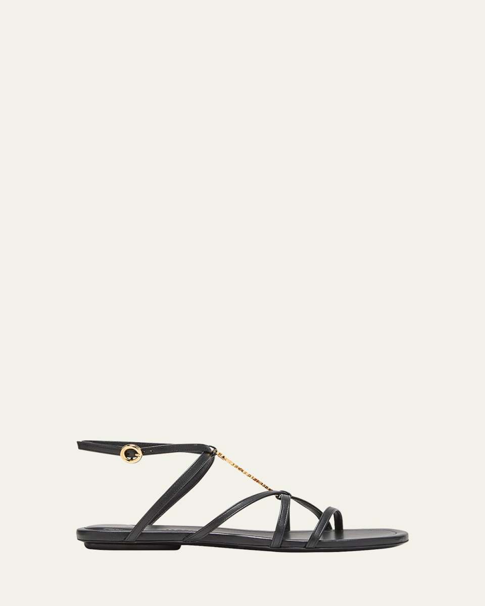 Les Sandales Logo Charm Leather Sandals