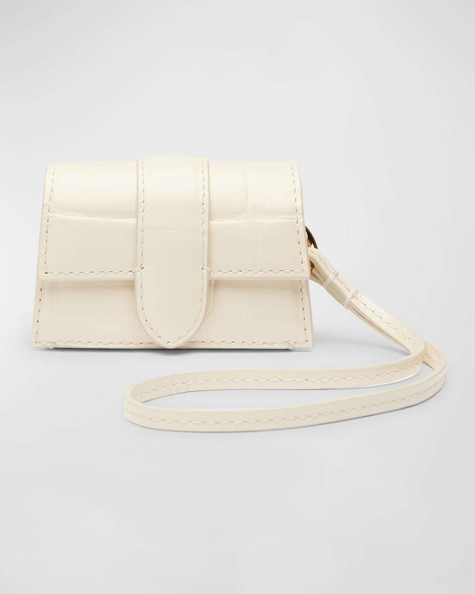 Le Porte Bambino Croc-Embossed Wristlet