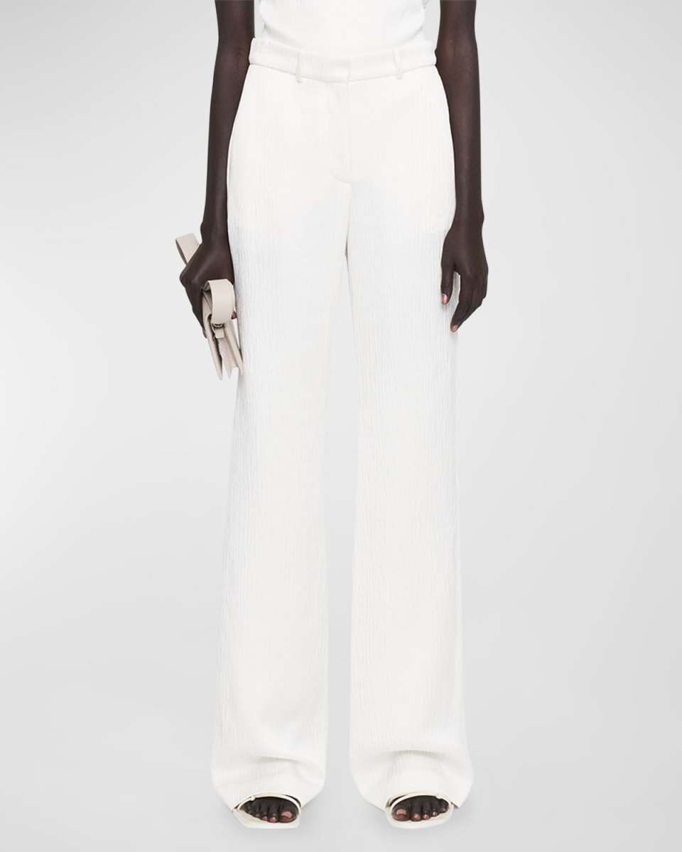 Morissey Crinkled Straight-Leg Pants