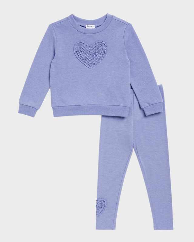 Girl's Ruffle Hearts Two-Piece Set, Size 3