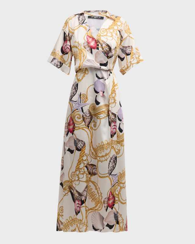 Winny Shell-Print Maxi Dress