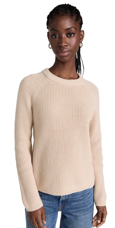 Jenni Kayne Cotton Fisherman Sweater Oatmeal