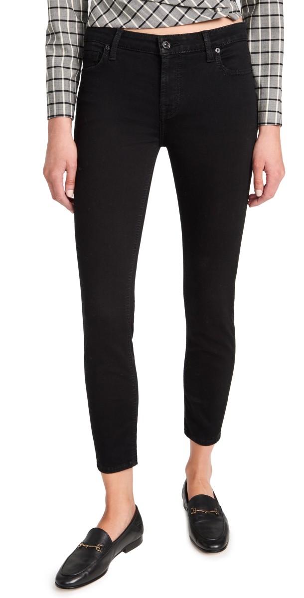 7 For All Mankind (B)air Ankle Skinny Jeans B(air) Black