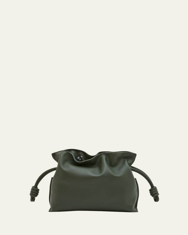 Flamenco Mini Clutch Bag in Napa Leather with Pandas