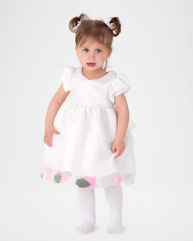 Girl's Carmel Floral-Print Dress, Size 12M-