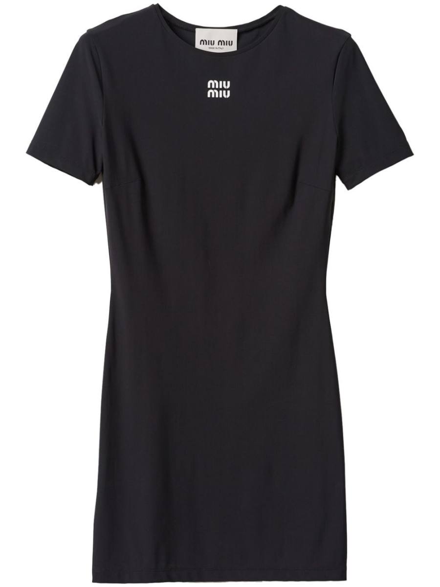 logo-print short-sleeve minidress