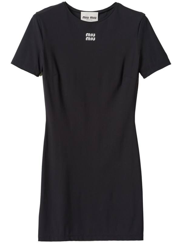 logo-print short-sleeve minidress