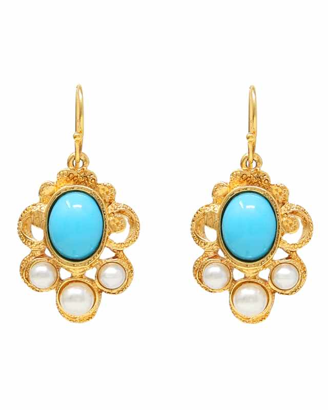 Turquoise Fishhook Earrings