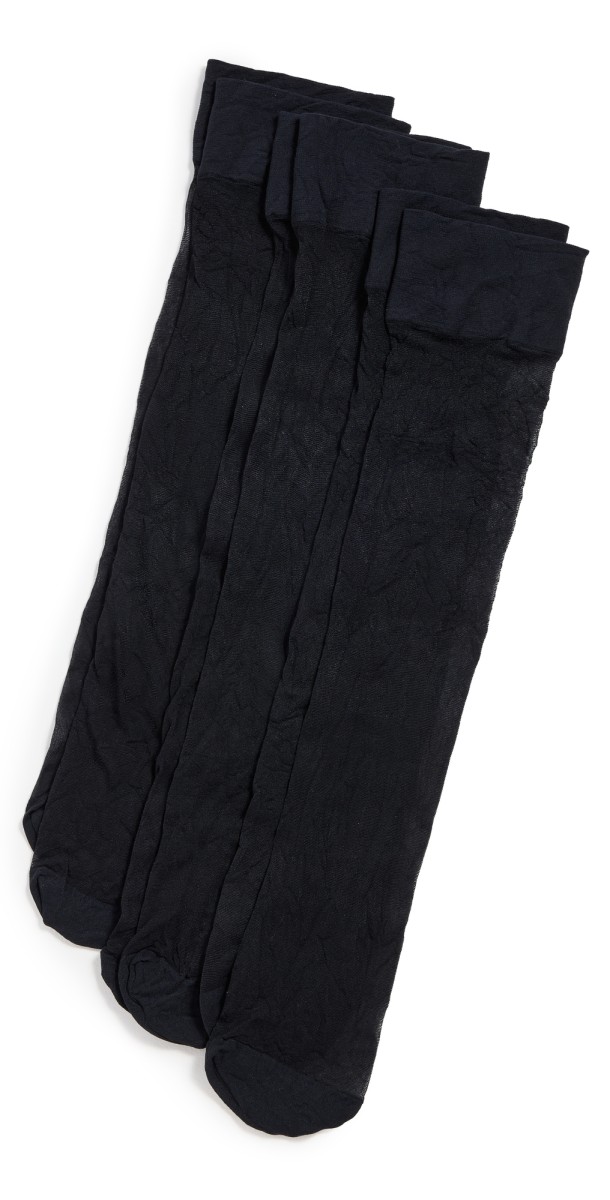 Stems Essential Sheer Knee Socks Set Of Three Beig