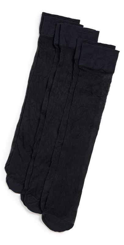 Stems Essential Sheer Knee Socks Set Of Three Beig