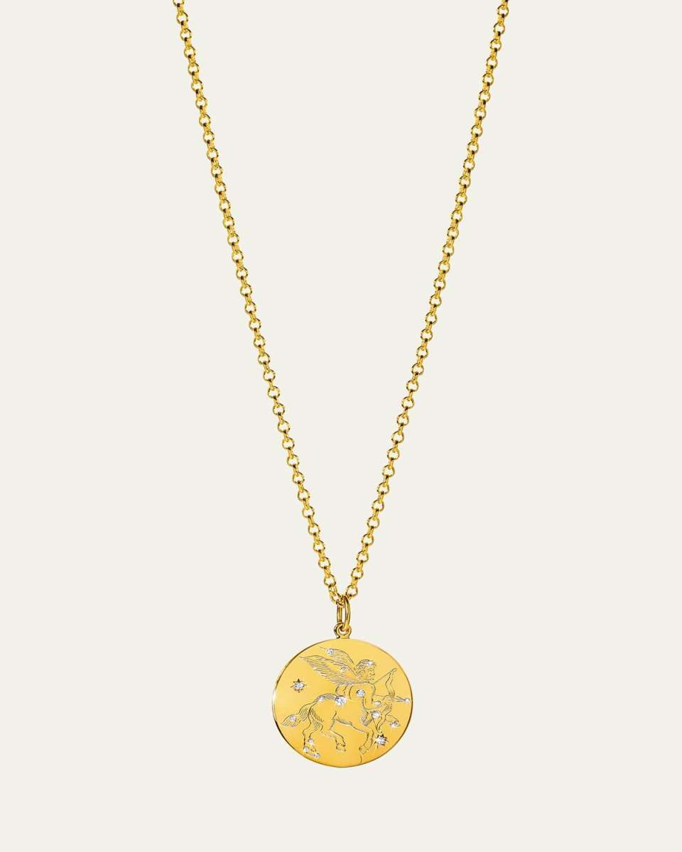Zodiac Pendant Necklace, Sagittarius