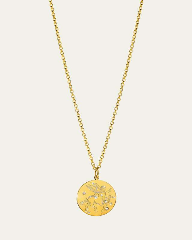Zodiac Pendant Necklace, Sagittarius